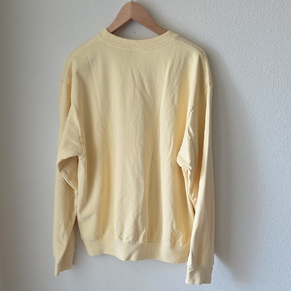 Sporty & Rich Butter Yellow Wellness Crewneck Sweatshirt 100% Cotton Sz M NEW - Picture 12 of 16